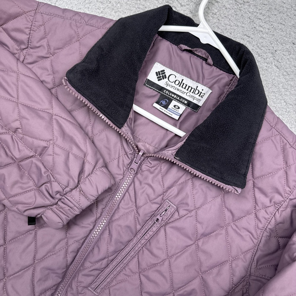 Columbia‎ Jacket Womens Medium Purple Quilted Interchange Full Zip Insulated